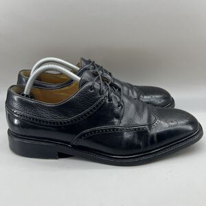 Mezlan Brogue Wingtip Shoes Men Size 10 M Black Patent Leather Low Dress Oxford‎